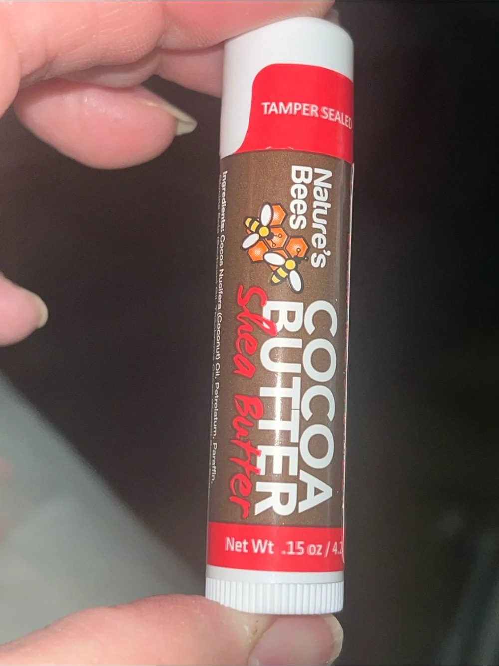 New Sealed Nature’s Bees Cocoa Butter Shea Butter Chapstick
